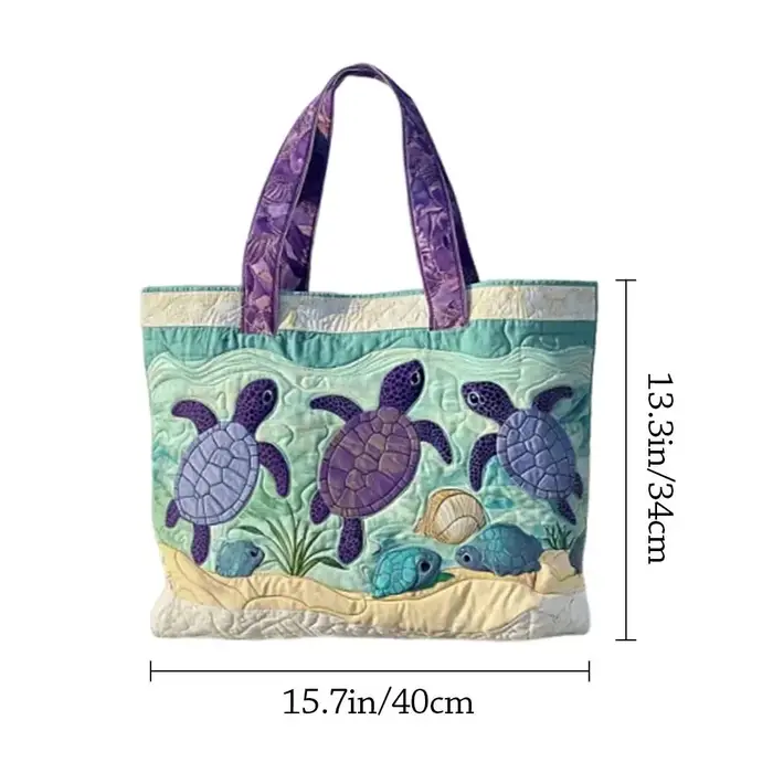 Sac fourre-tout matelassé vintage tendance avec motifs imprimés en 3D