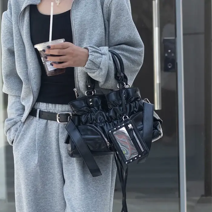 Sac de moto à rivets haut de gamme pour femmes