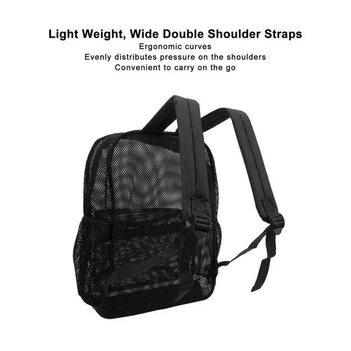 Sac à dos transparent en maille