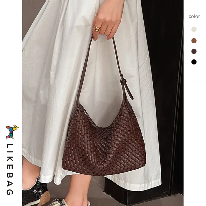 Sac bandoulière en cuir tressé à la main pour femme – Design élégant