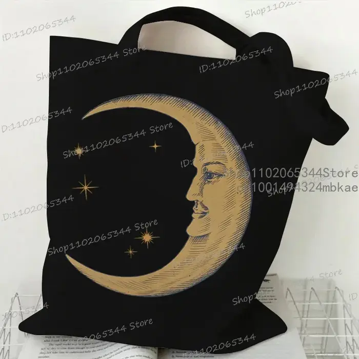Vintage lune et soleil imprimé femmes sac à bandoulière drôle mode