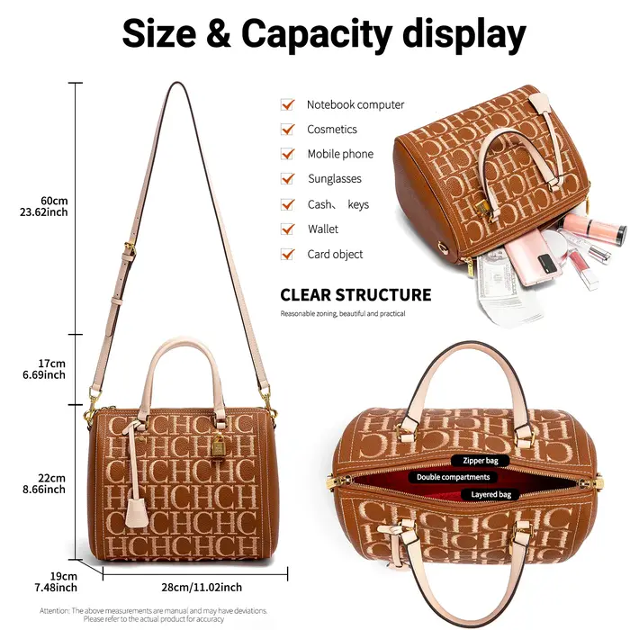CHCH sac à bandoulière pour femme nouveau sac à main design lettre brodée sac fourre-tout pour femme