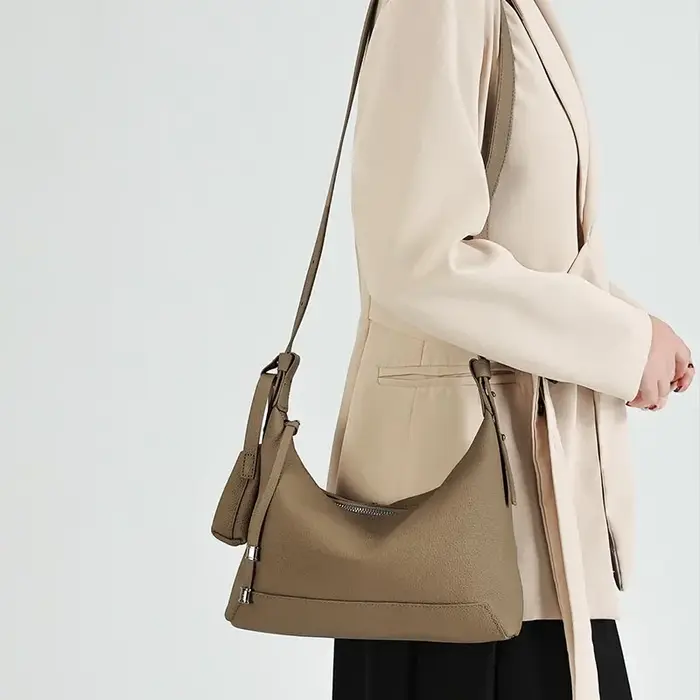 Sac à bandoulière rétro en cuir de vache véritable pour femme, sacs à main de luxe de créateur en cu