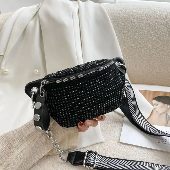 Sac banane vintage de luxe pour femme, sac de poitrine de créateur, sac de taille, sac à bandoulière