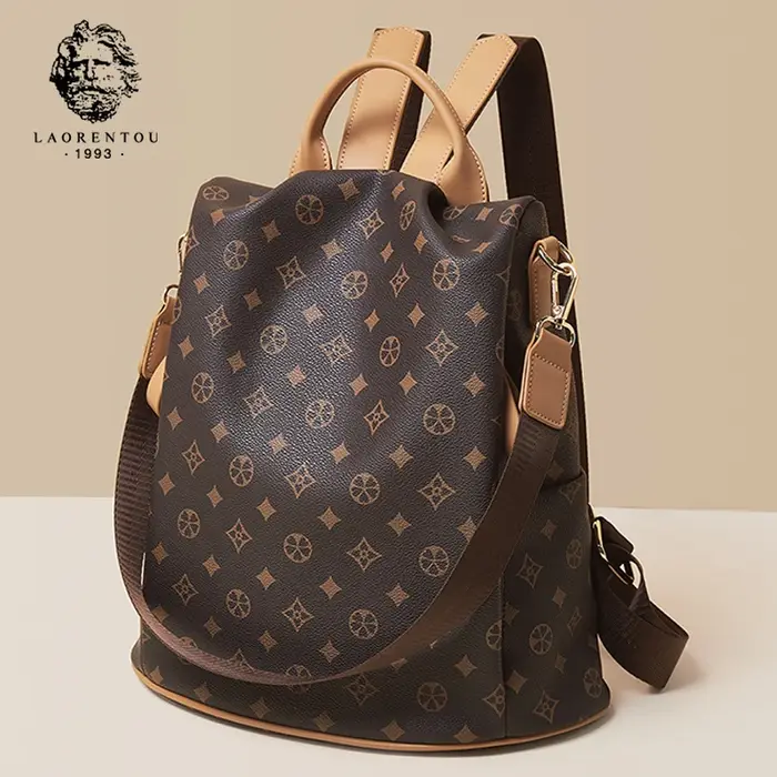 LAORENTOU sac à dos femme PVC cuir sac d'école décontracté 2025 hiver grande capacité sac de trajet