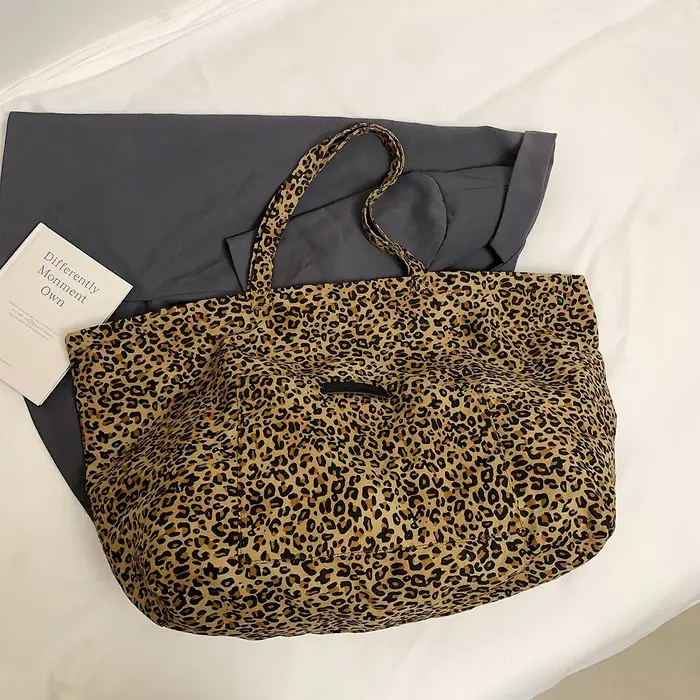Leftside-Sac à main design léopard pour femme