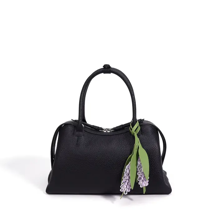 Nouveau Sac Boston Luxueux Tendance 2026 Grande Capacité Sac à Main de Navettage en Cuir Véritable pour Femme avec Décorations Suspendues