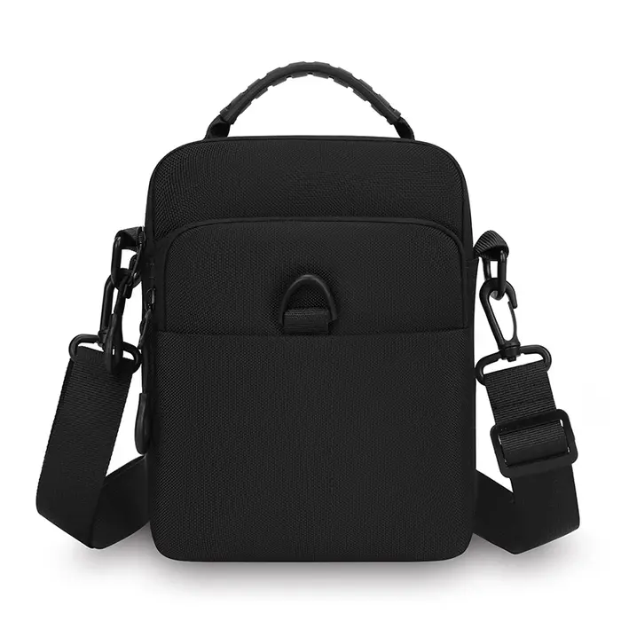 Sac bandoulière homme multi-poches en tissu Oxford – Pochette compacte pour voyage et trajets quotidiens