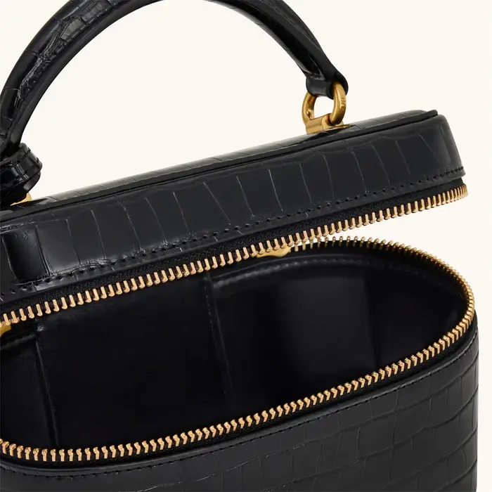 Sac à bandoulière vintage français JW PEI en cuir croco gaufré pour femme, petit sac carré, pochette