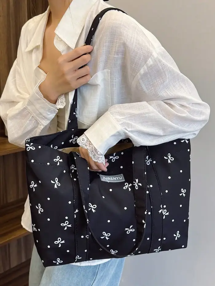 Sac fourre-tout à motif nœud mignon