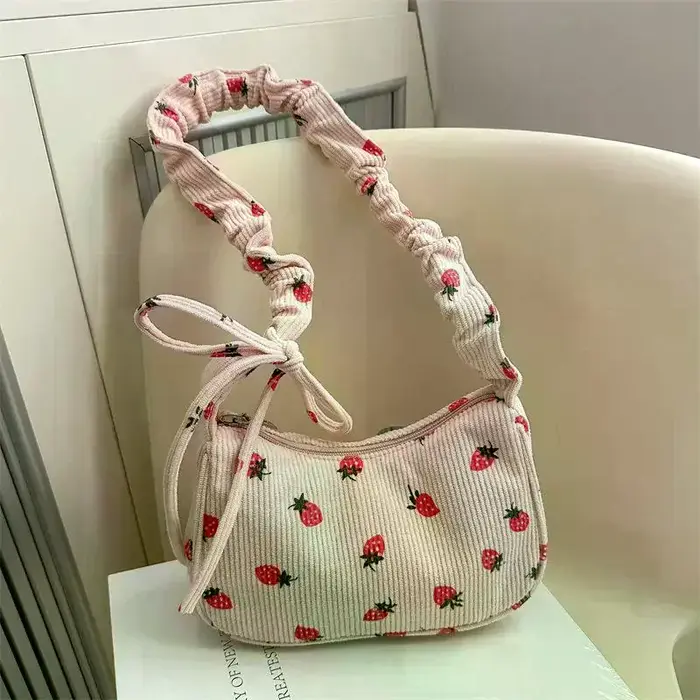 Sac à main en velours côtelé pour femmes