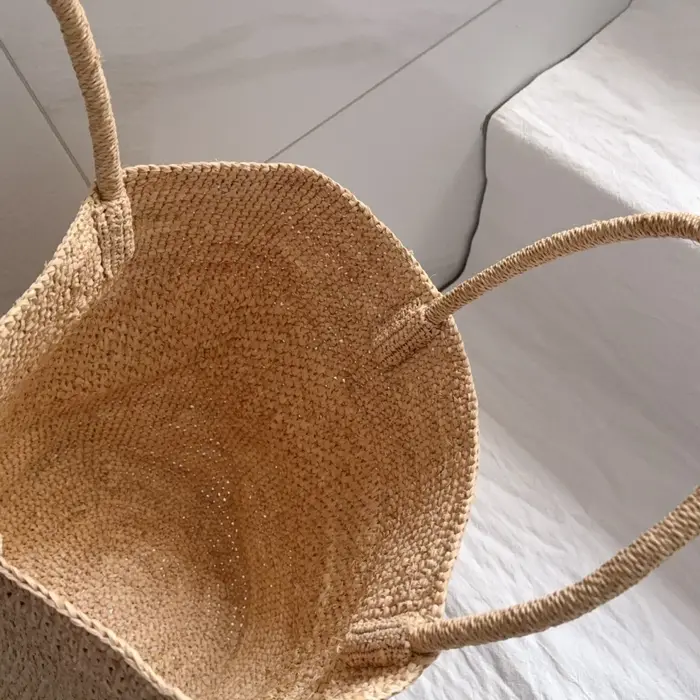 Lafite herbe Crochet tissé à la main sac vacances plage femmes sacs
