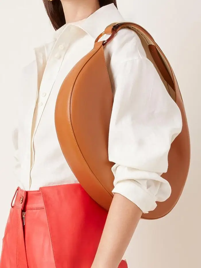 Sac demi-lune de styliste, nouvelle personnalité de la mode, sac ovale polyvalent de luxe pour femme