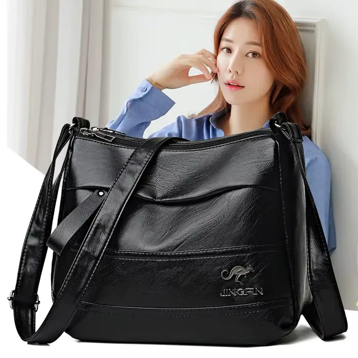 Sac à main asymétrique épaule dénudée en cuir élégant