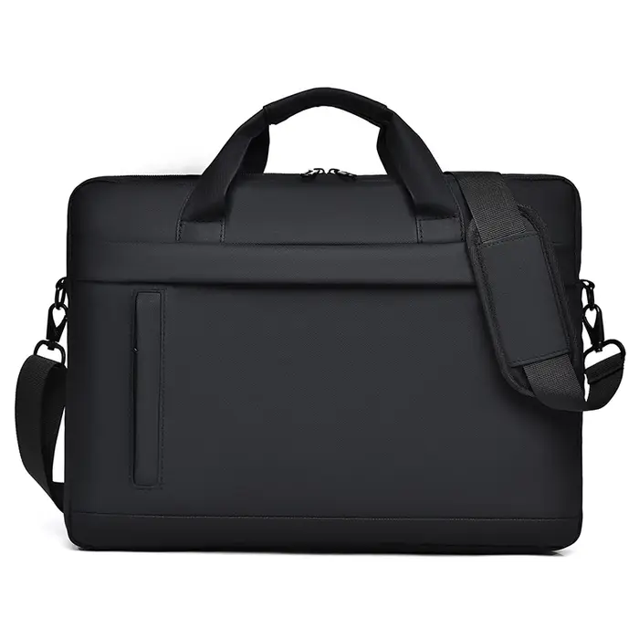 Sac fourre-tout pour ordinateur portable, mallette d'affaires, bretelles réglables, fermeture à glis