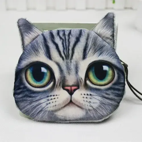 Nouveau dessin animé mignon Akita Husky chien porte-monnaie sac de rangement personnalité 3D Animal