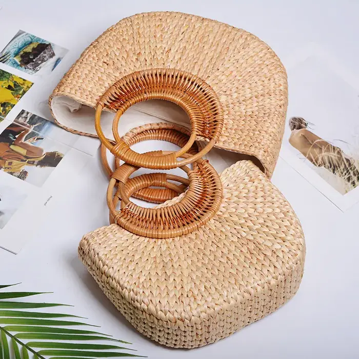 YoReAi-Sac de plage en paille tissé pour femme, élégant, style bohème, grand fourre-tout, sac à main