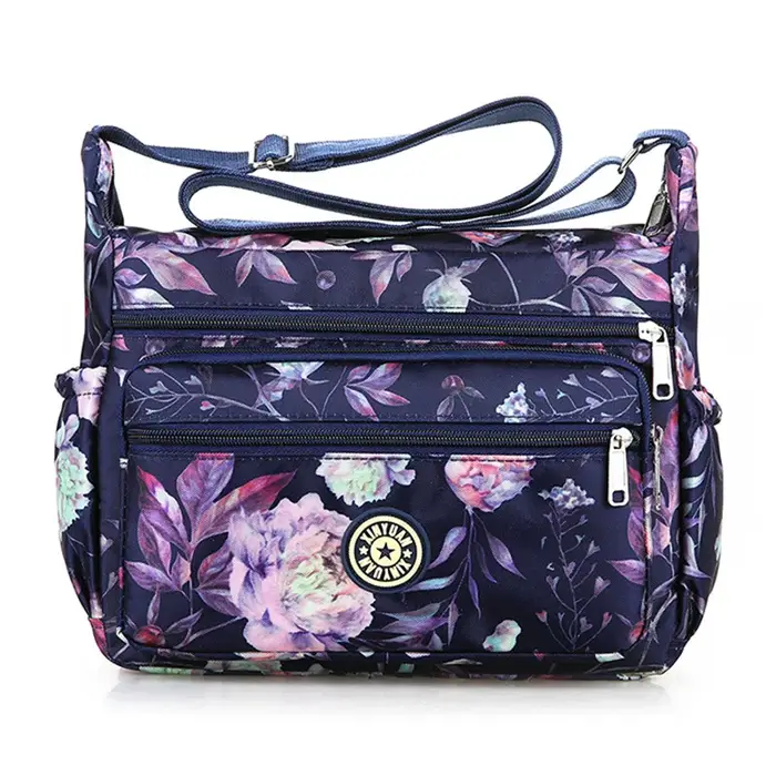 Sac à bandoulière en tissu Oxford Floral de grande capacité, sac à bandoulière en toile pour maman, 