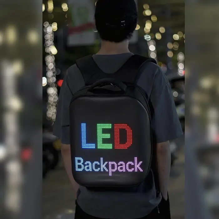 Sac à dos LED publicitaire avec écran