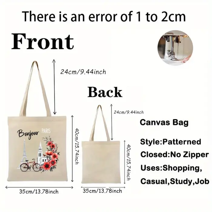 Sac fourre-tout en toile crème