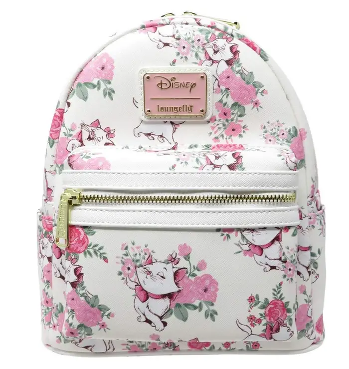 Sac à bandoulière à double sangle The Aristocats Marie Lady Floral Footsy pour femme, sac à dos de voyage