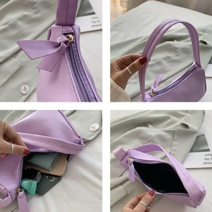 Sacs à main rétro en cuir PU souple pour femmes