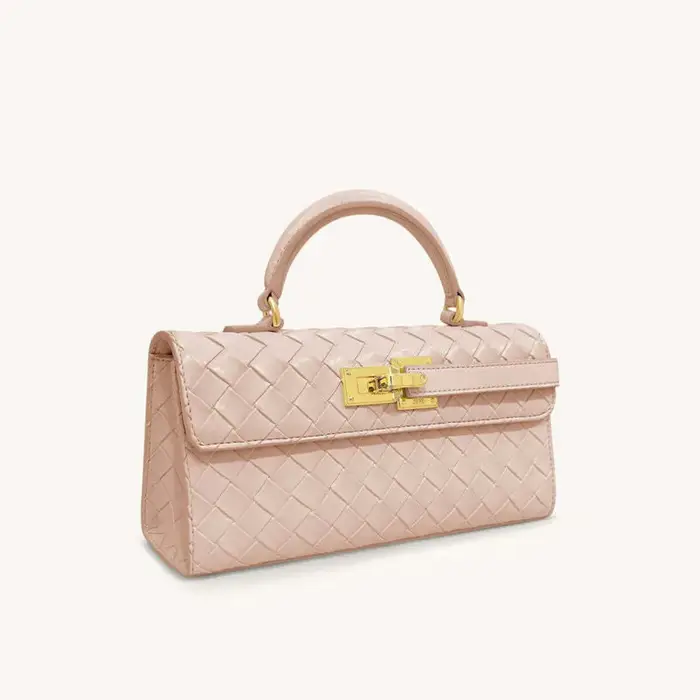 JW Pei petit carré Niche Sac à main bandoulière Mini Melad tissé Sac poignée supérieure sacs
