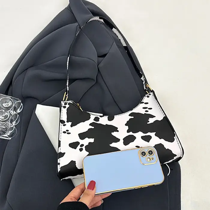 Sac à main en cuir PU imprimé léopard zèbre pour femme, sacs initiés sous les bras, sac à main femme, mode, 03