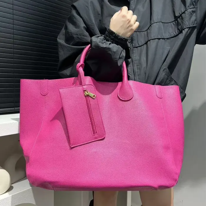 Sac à main surdimensionné en cuir végétalien pour femme