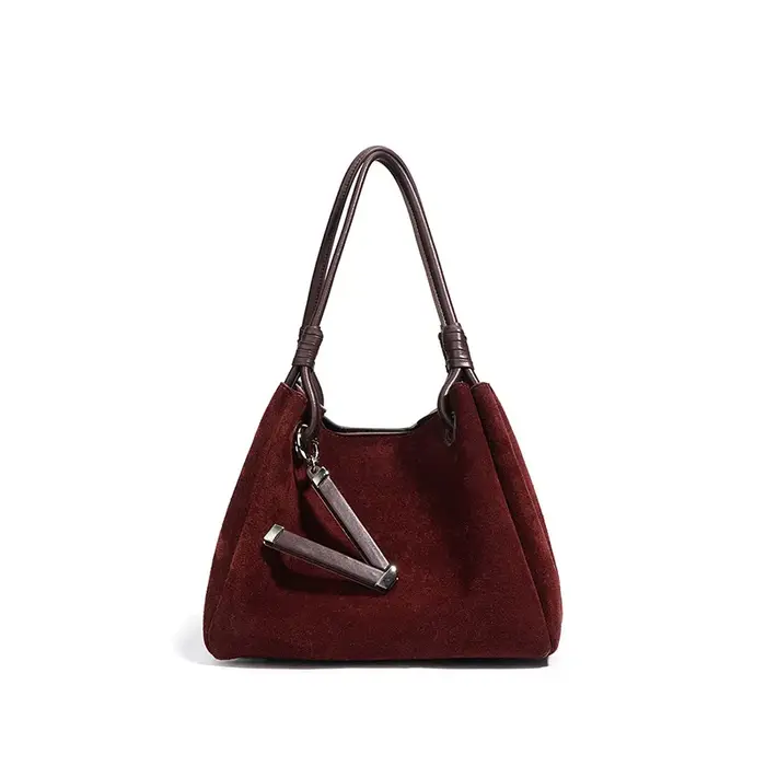 Sac à bandoulière en cuir suédé de luxe, sac seau panier de shopping de haute qualité, sac à main ma