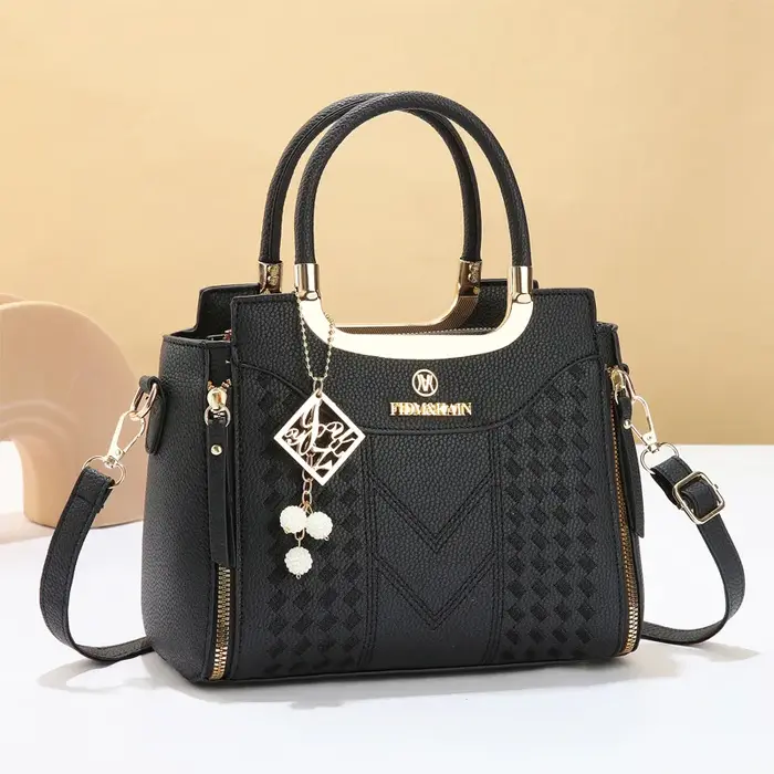 Sac à main brodé de grande capacité pour femmes, sac à bandoulière Simple de qualité, fourre-tout po