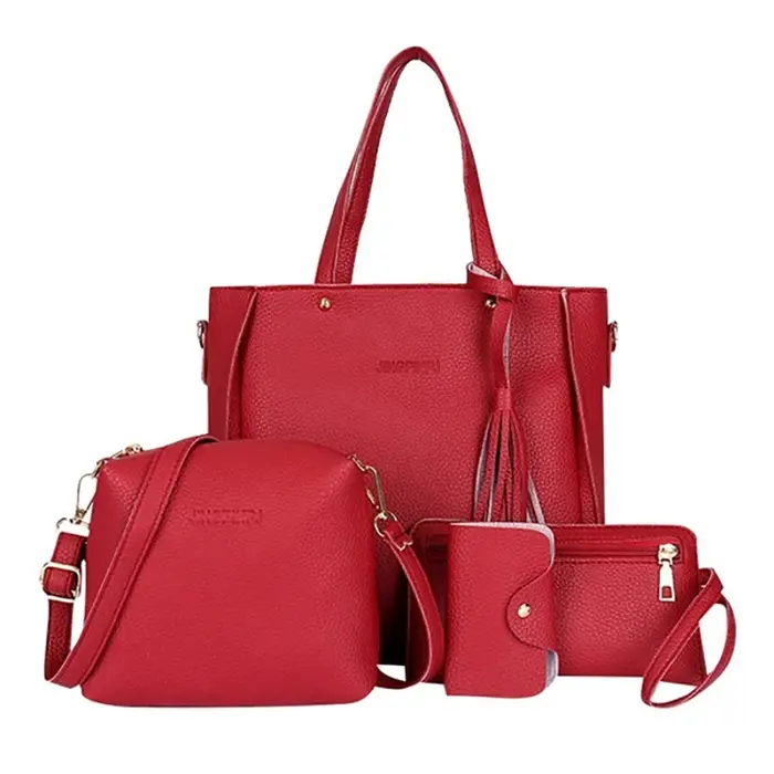 Ensemble de sacs à bandoulière en cuir PU pour femmes