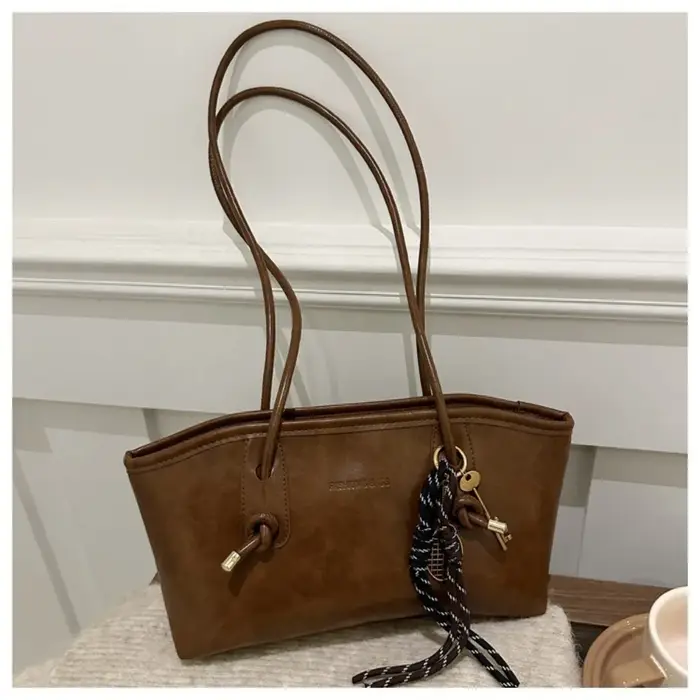 Y2K mode nouveau sac à bandoulière de travail de grande capacité couleur unie Simple dame sacs à main en cuir PU sac fourre-tout femmes femme