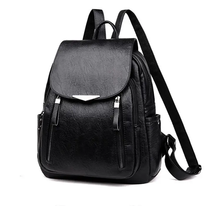 Sac à dos femme voyage grand sac à dos en cuir PU sac à main cartable pour filles