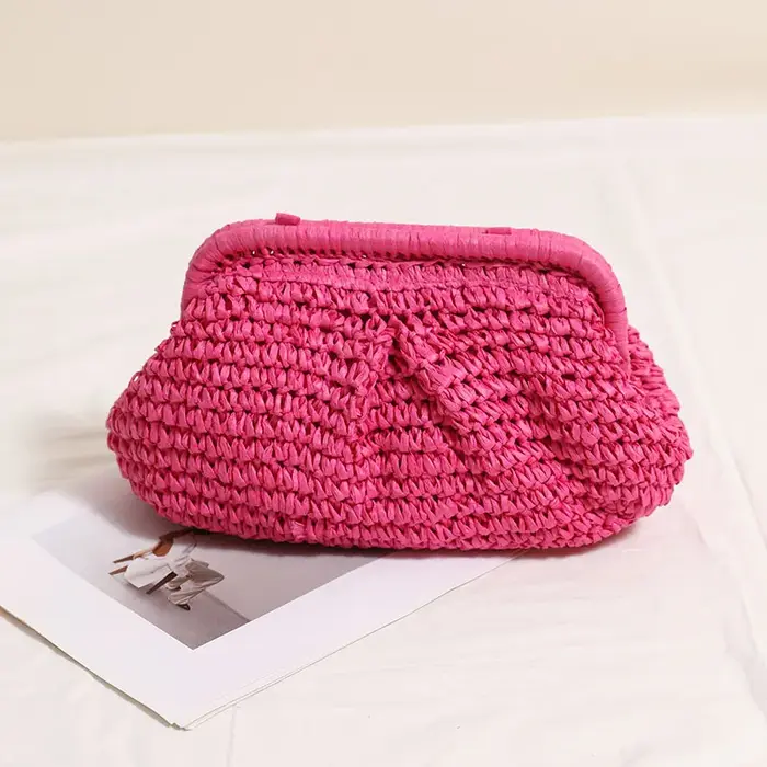 2025 nouvelles femmes paille tissé sac chaîne sangle