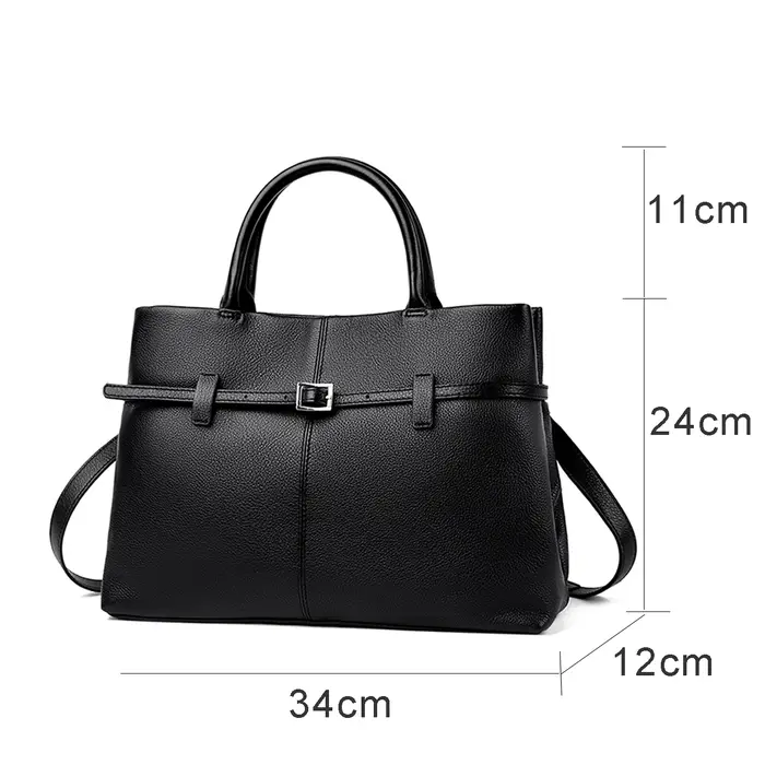 Sacs pour femmes, sac à main structuré en cuir véritable à la mode, sac polyvalent et sophistiqué po