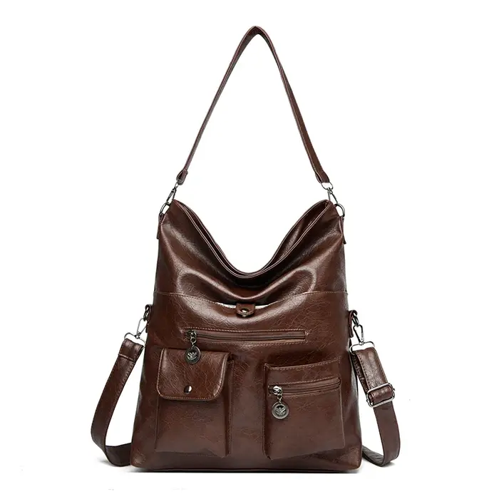 Sac fourre-tout en cuir Pu souple pour femmes