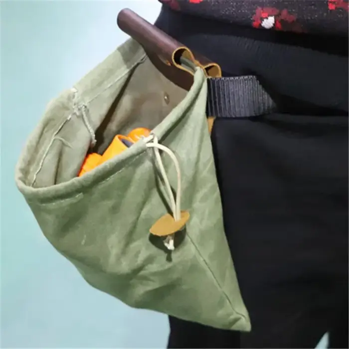 Sac de ramassage de fruits portable en cuir