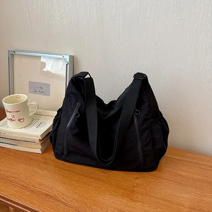 Sac hobo plissé simple grande capacité pour femme