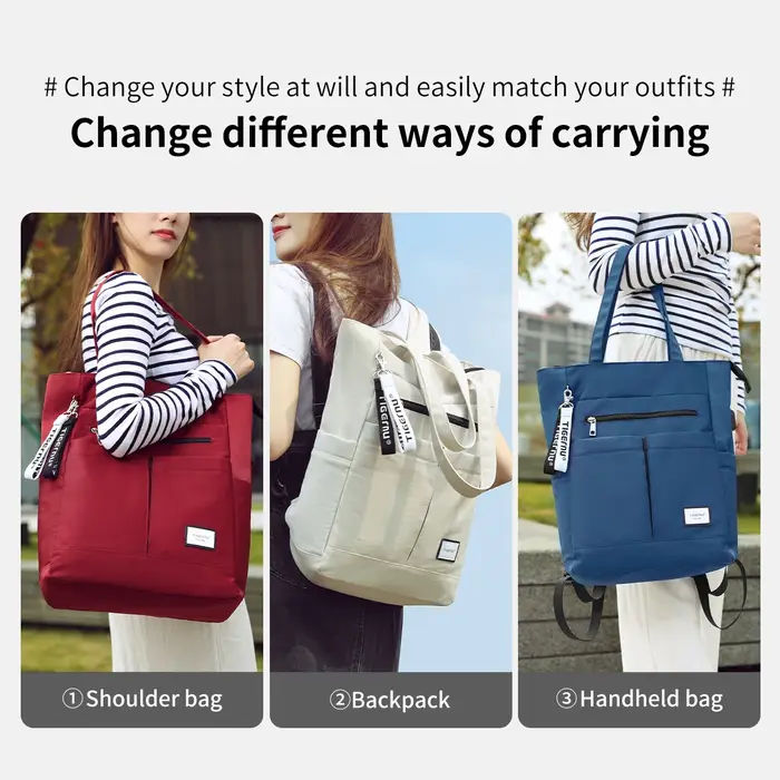 Tig10eu-Sac à dos fourre-tout multidirectionnel pour femme