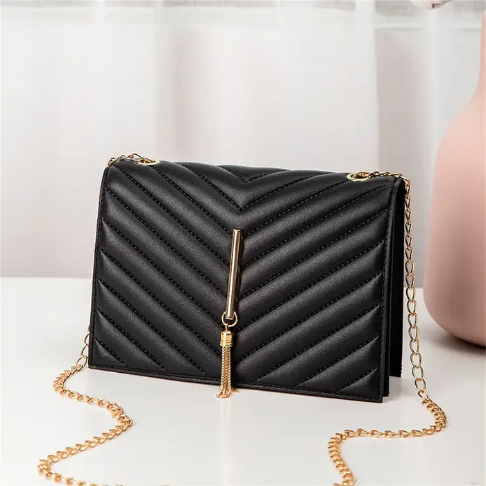 Mini sac à bandoulière à rabat avec pompon pour femme, sacs à main de créateur de luxe, sacs à main