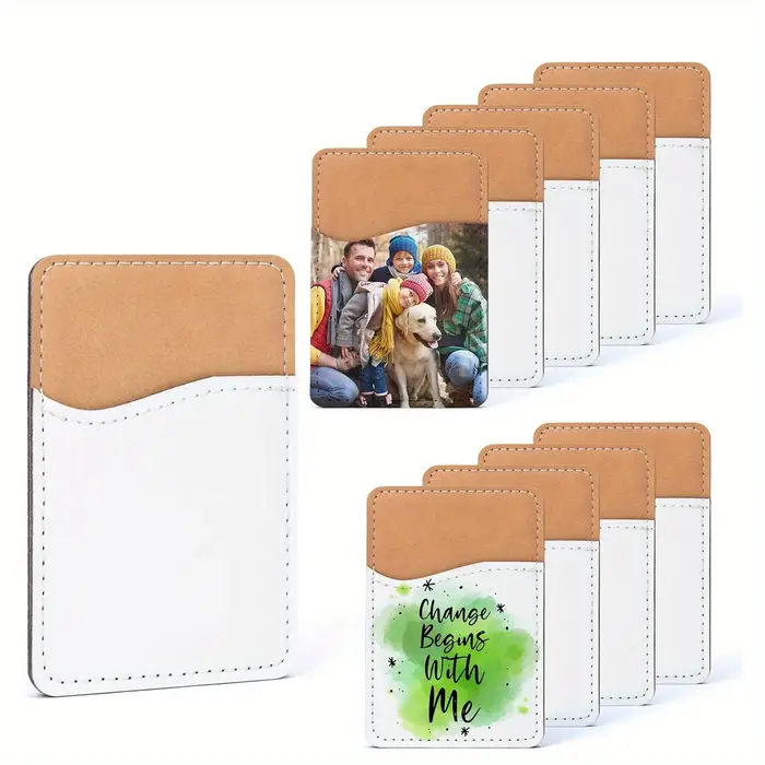 Portefeuille de cartes de téléphone en cuir PU personnalisable