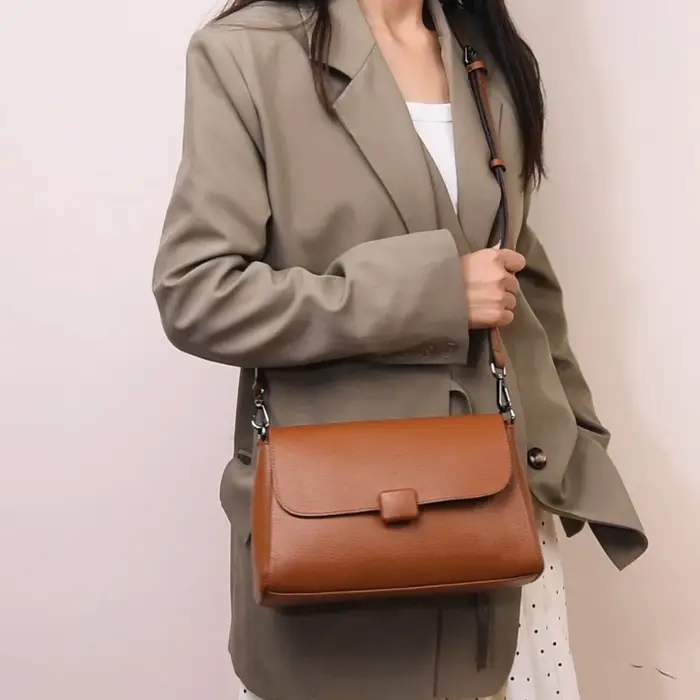 Sac fourre-tout en cuir véritable pour femmes
