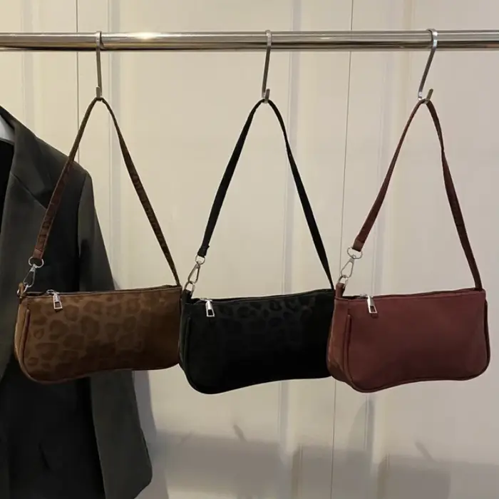 Sac à bandoulière rétro imprimé léopard