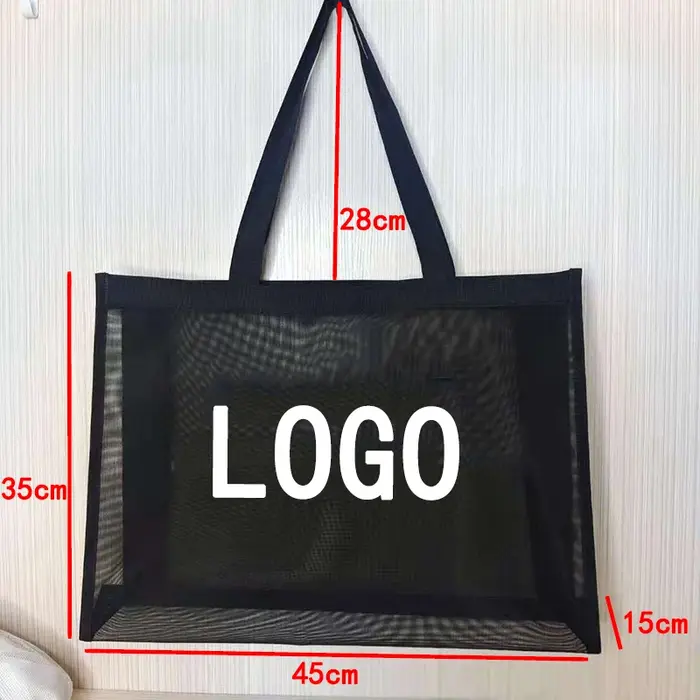 Sac à provisions en maille de nylon avec logo personnalisé