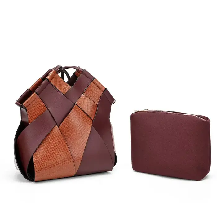 Sac à main décontracté à la mode Style de rue matériau PU fermeture en forme de seau sac pour femme de taille moyenne