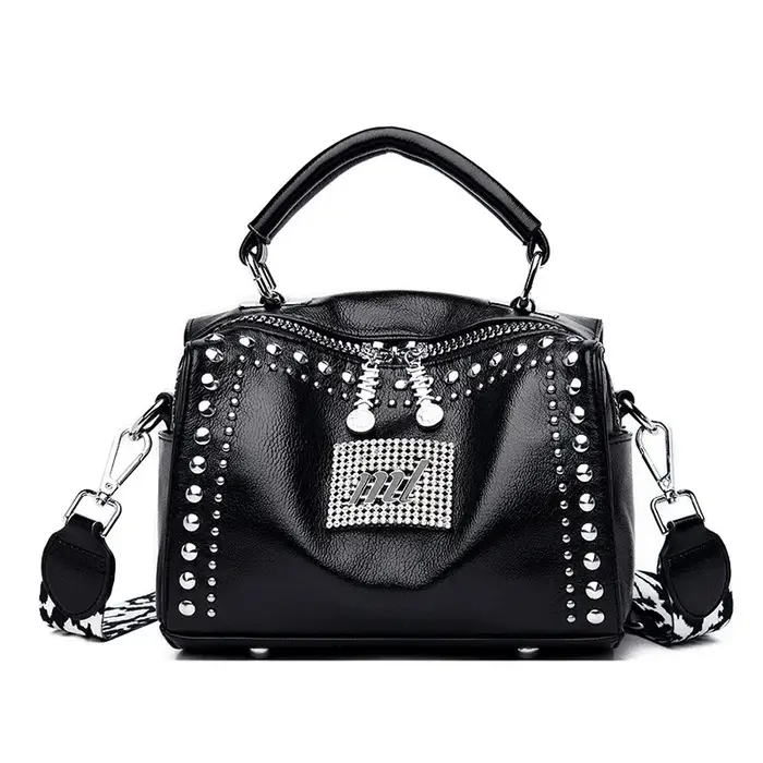Sac à main de créateur pour femme, tendance 2026, sac messager en cuir à rivets, sac à bandoulière c
