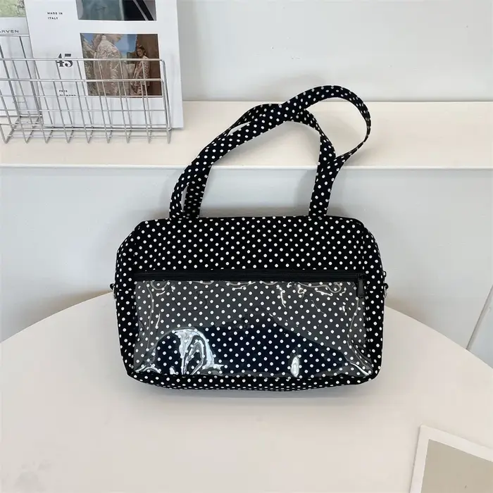 Épaule sous les bras Y2K Ulzzang Ita Sac Femme à pois Sac fourre-tout à la mode Bolso Transparent Sac