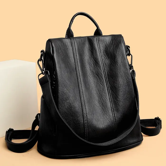 Sac à Dos Anti-Vol en Cuir de Marque de Luxe pour Femme Cartable de Bonne Qualité