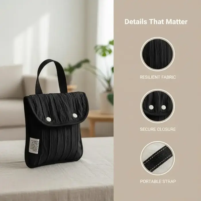 Mini sac matelassé en nylon minimaliste